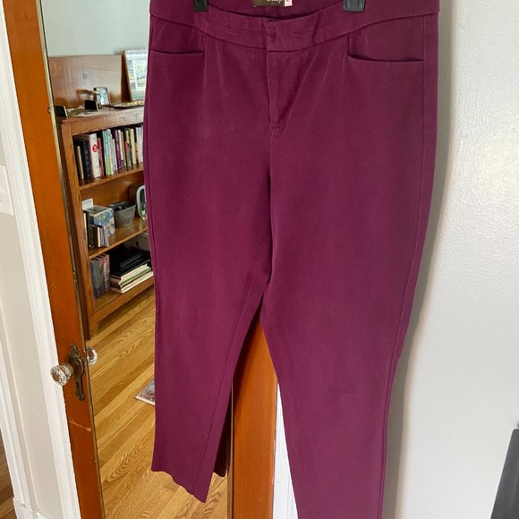 crosby. Skinny Stretch Trouser in Berry Purple [12] - Picture 3 of 6